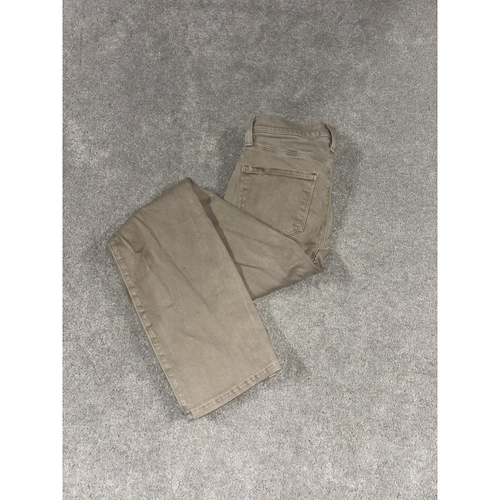 L Agence Womens Alexia‎ High Rise Cigarette Cropped Jeans Tan Denim Size 24